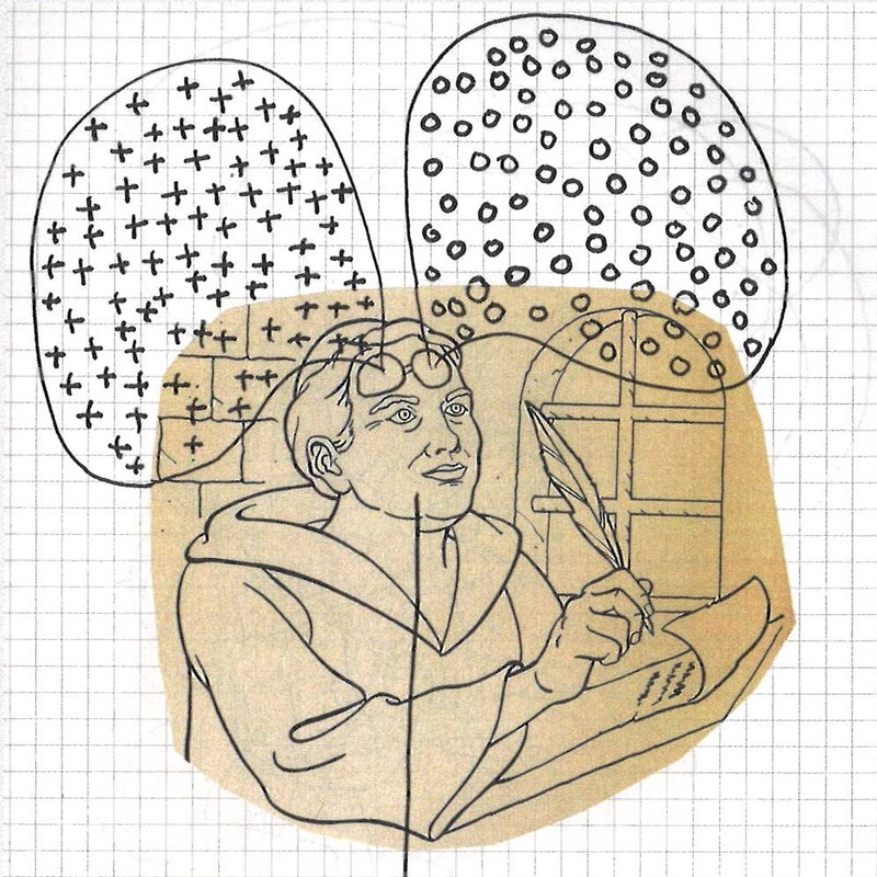 人と人のつながりを描いた手描きアート