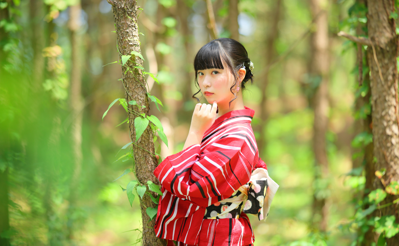 浴衣×林×砂丘？