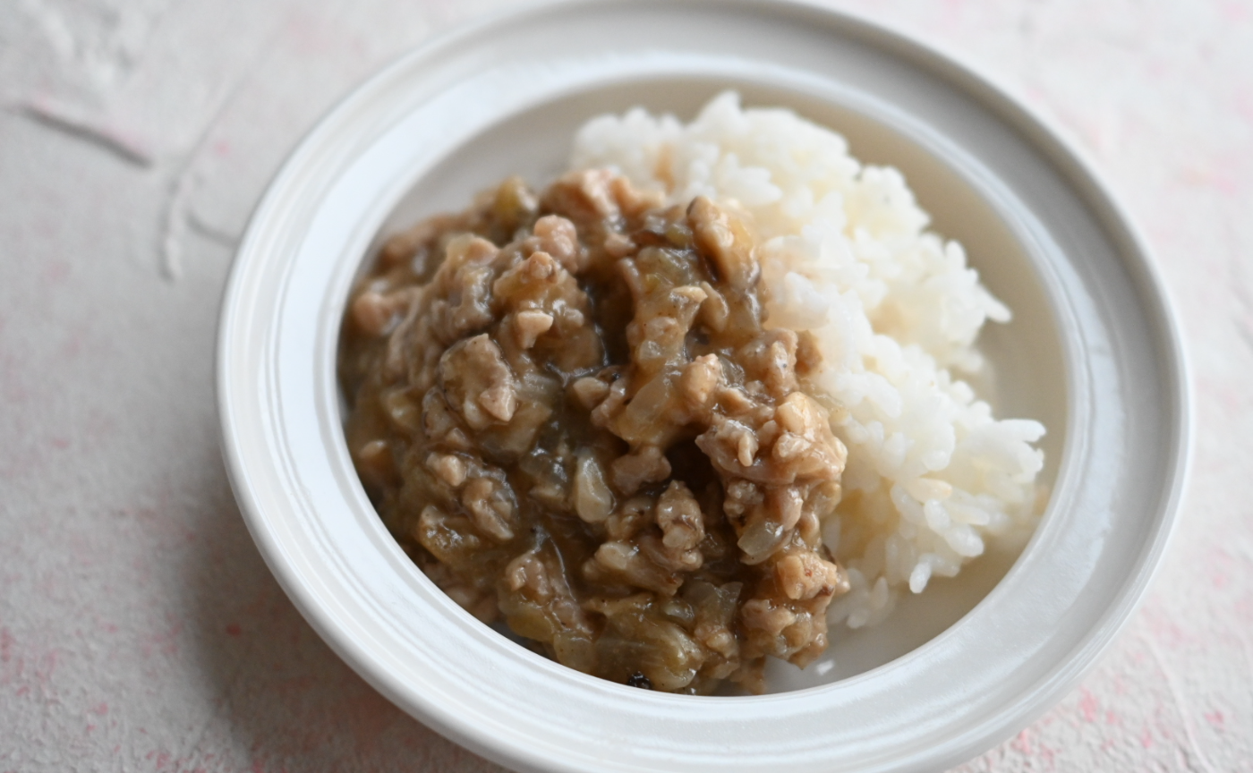 きのことひき肉の麹あんかけ