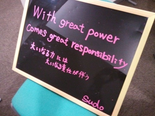 大いなるパワーには大いなる責任がともなう