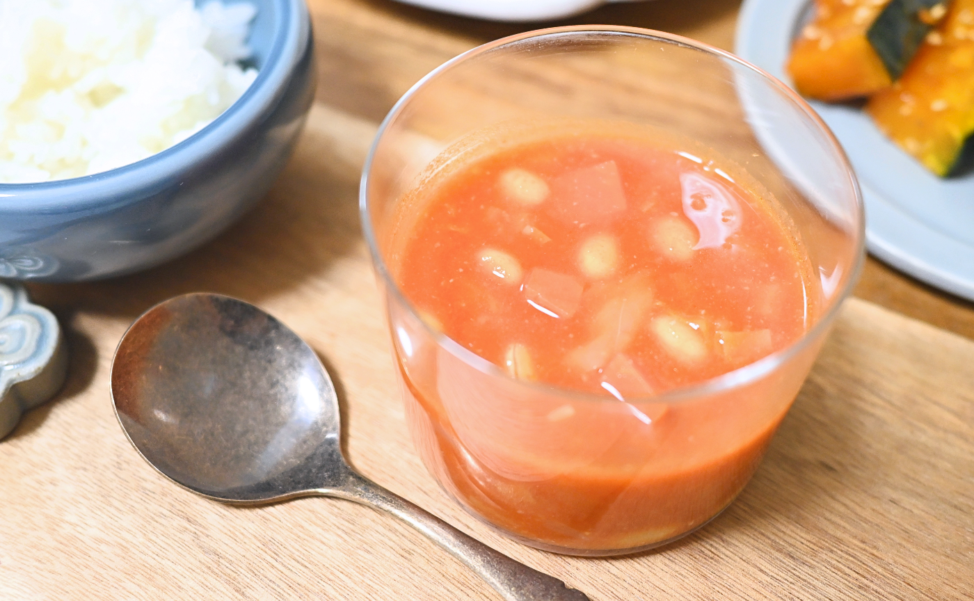 旨味たっぷり♪お豆の和風麹ミネストローネ
