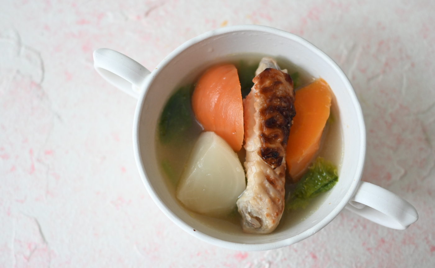 鶏手羽と春野菜の麹ポトフ