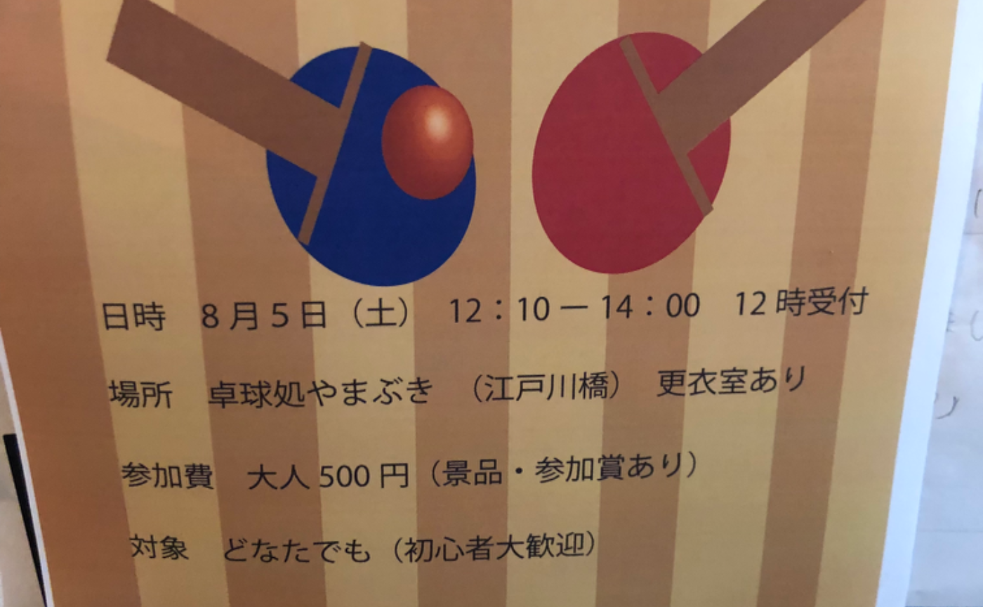 第一回サンカク杯　卓球大会（現在14名）