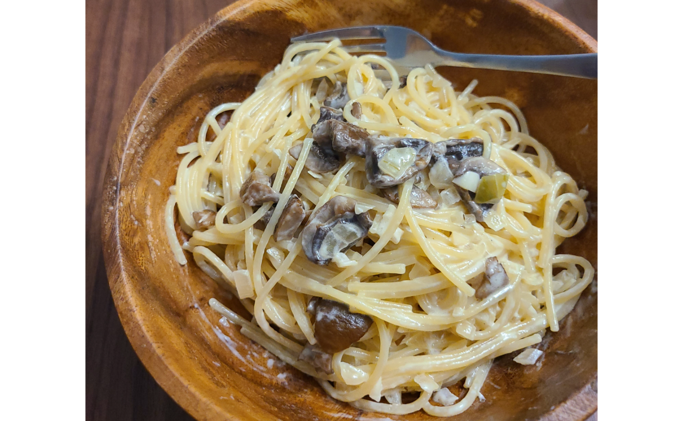 マッシュルームのクリームパスタ