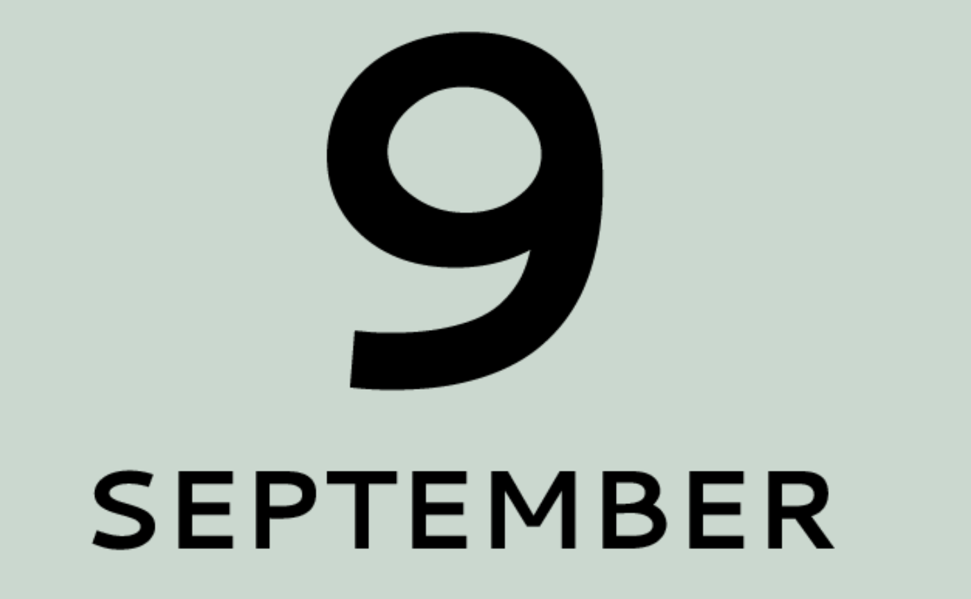 ９月のカレンダー更新！