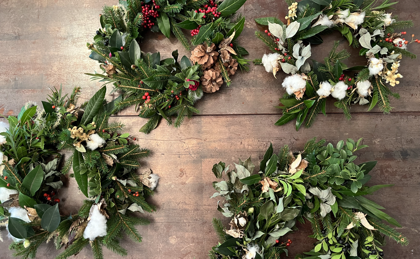 ＜冬至＞ 出雲コットンと薬草の恵みを感じるリース作り