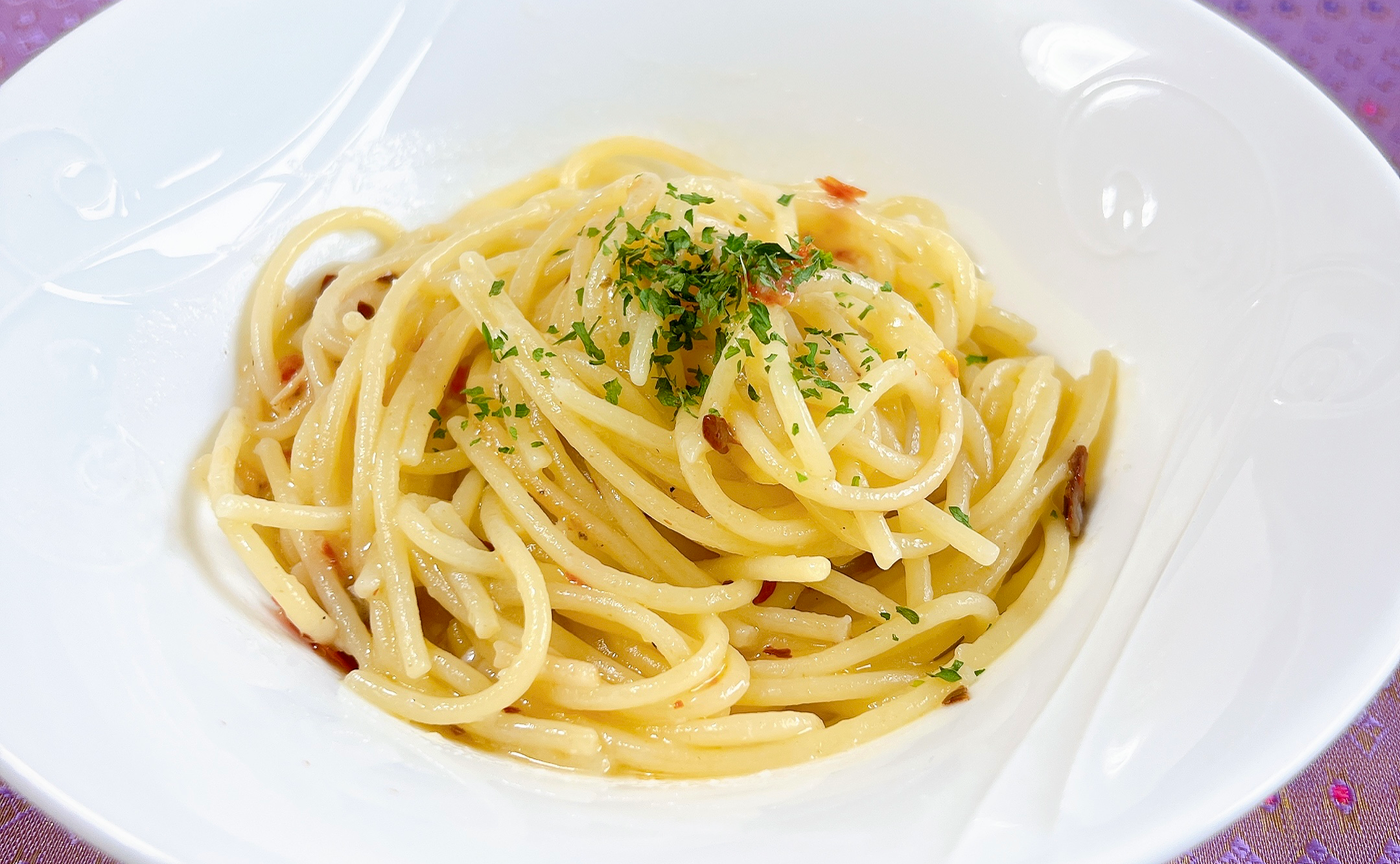 ペペロンチーノつくりました