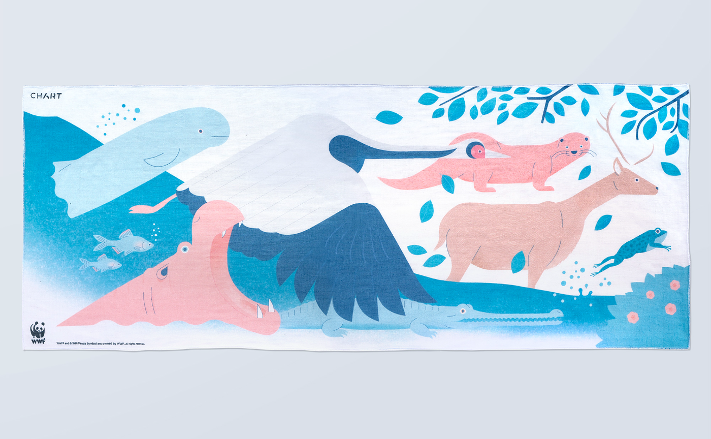 【Nature+ 限定】手ぬぐい chart project コラボ OCS認証