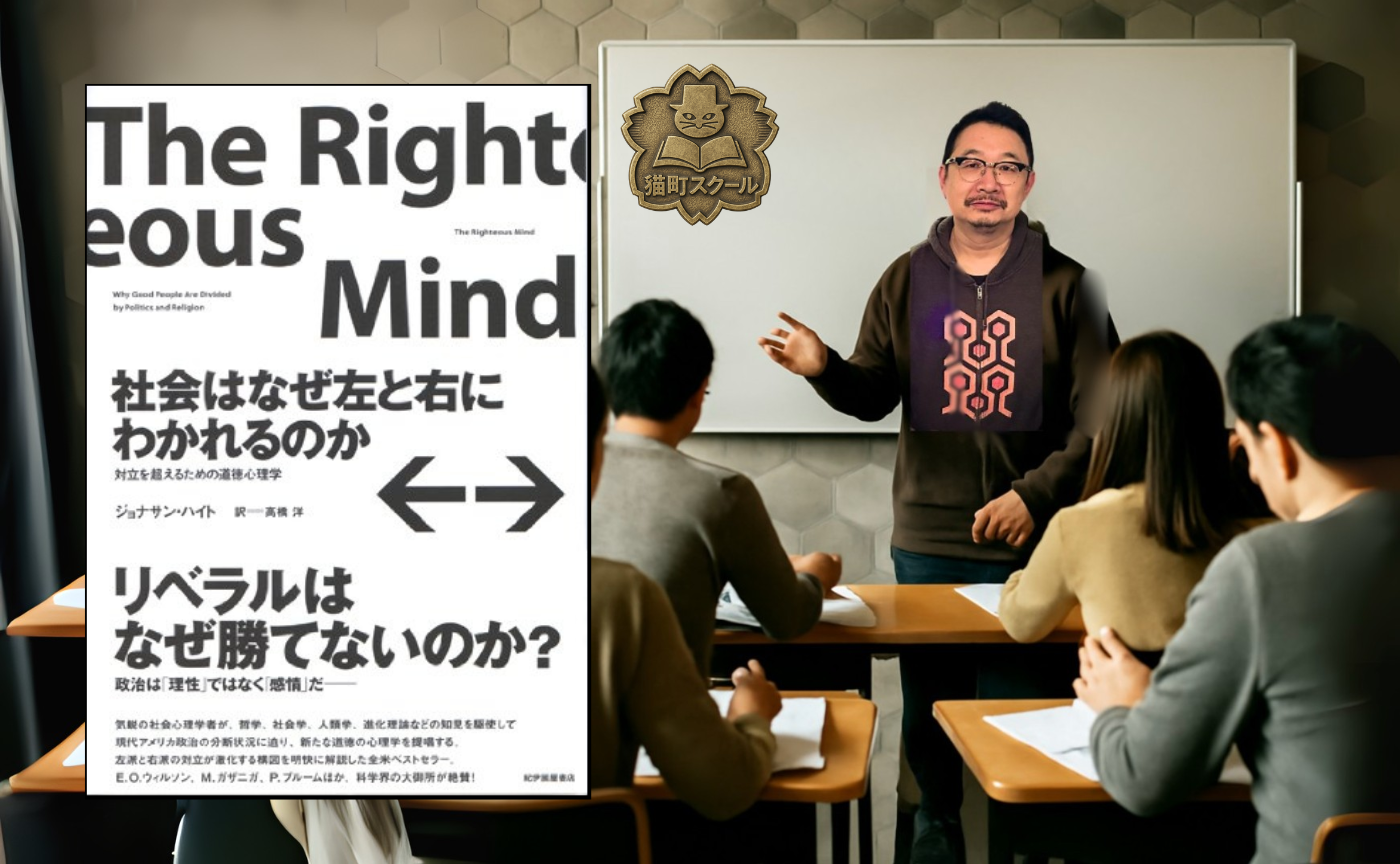 猫町スクール第一期-第三回　 ジョナサン・ハイト『社会はなぜ左と右にわかれるのか』