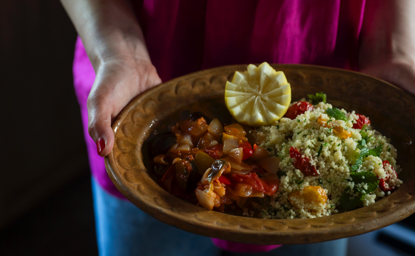 初秋に味わう、ざく切りトマトと揚げナスのラタトゥイユ