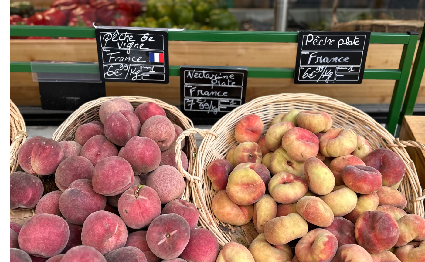 pêche plate/念願の平たい桃を🩷