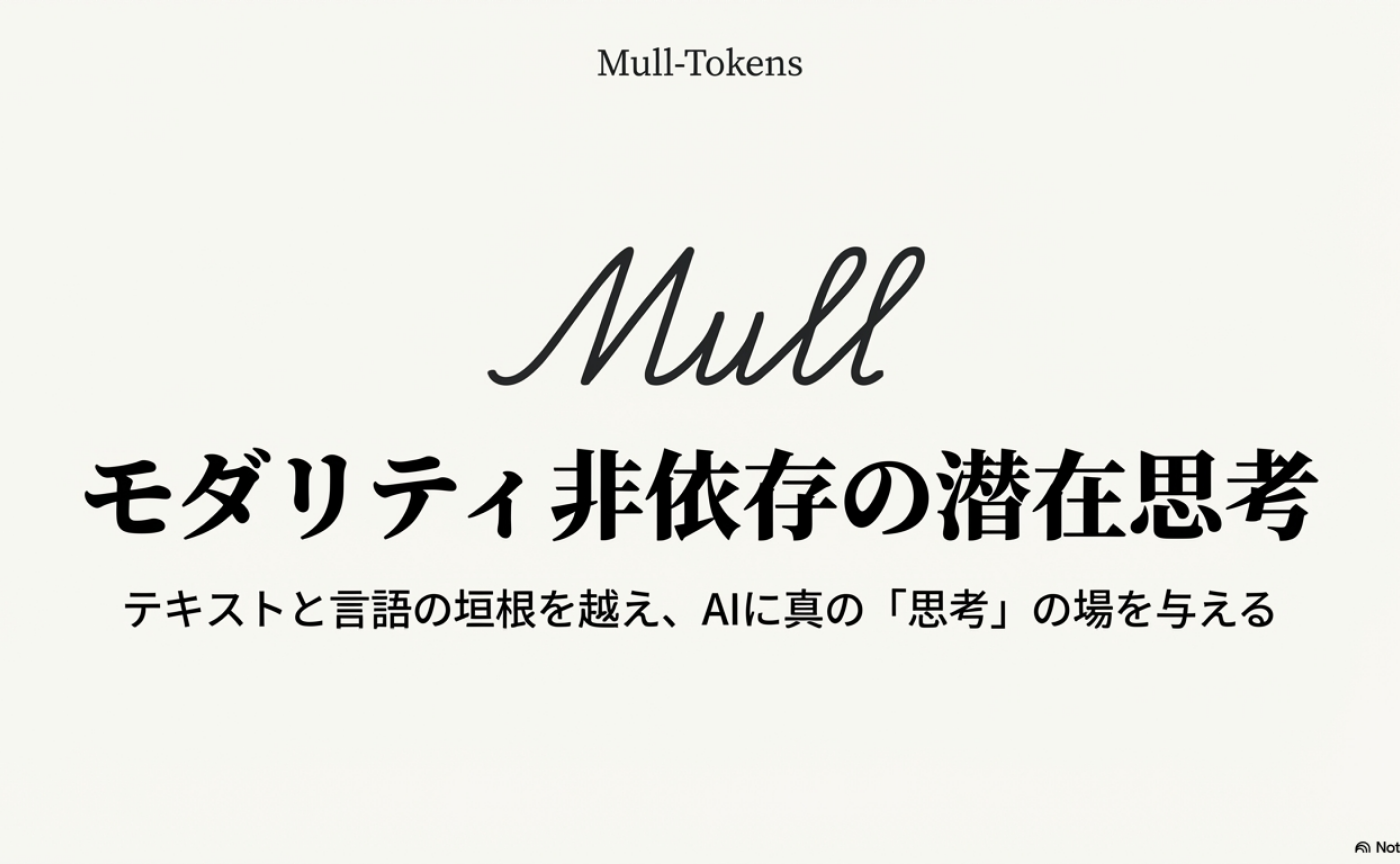 「Mull-Tokens」言語に縛られないAIの潜在的な推論