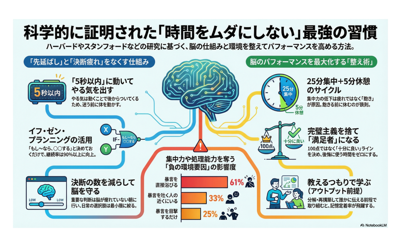 限りある時間を黄金に変える：科学が解き明かした「余裕」を生み出す5つの思考法