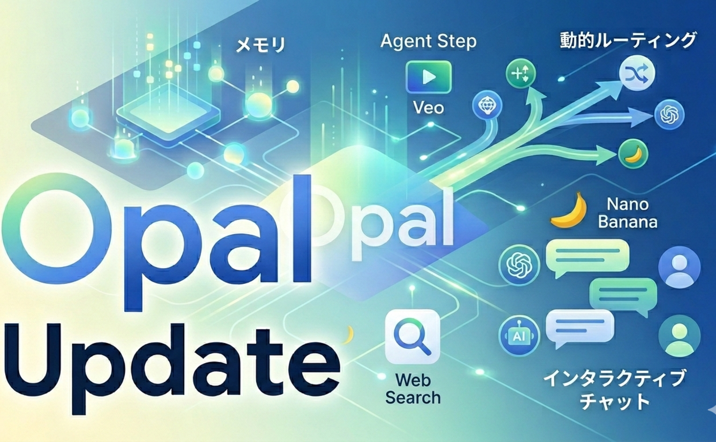 AIエージェント構築ツールGoogle Opalが大規模アップデートしたので試してみた