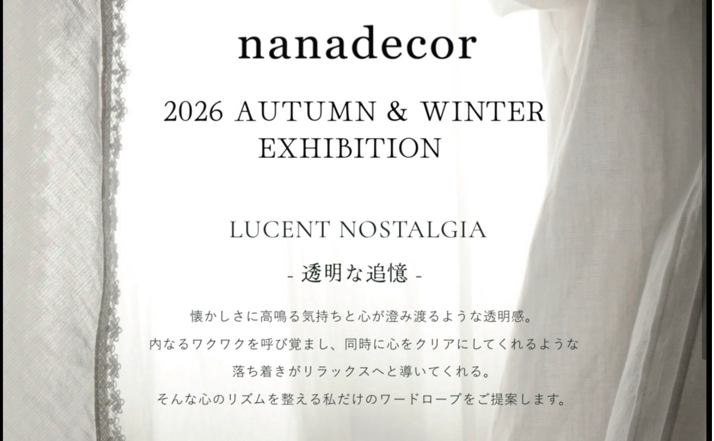 nanadecor 26AW 受注会
