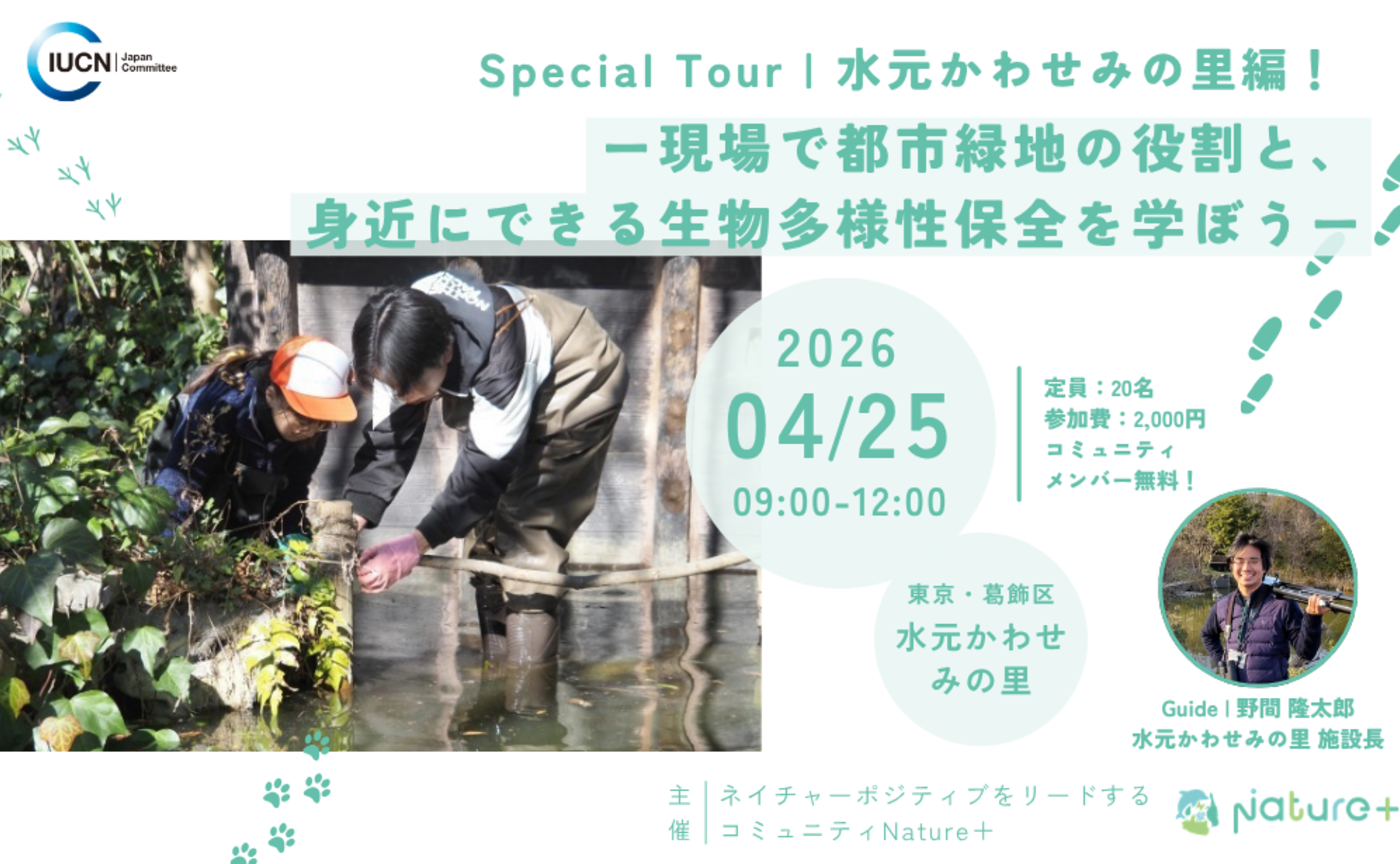 【Special Tour】水元かわせみの里編！ー現場で都市緑地の役割と、身近にできる生物多様性保全を学ぼうー