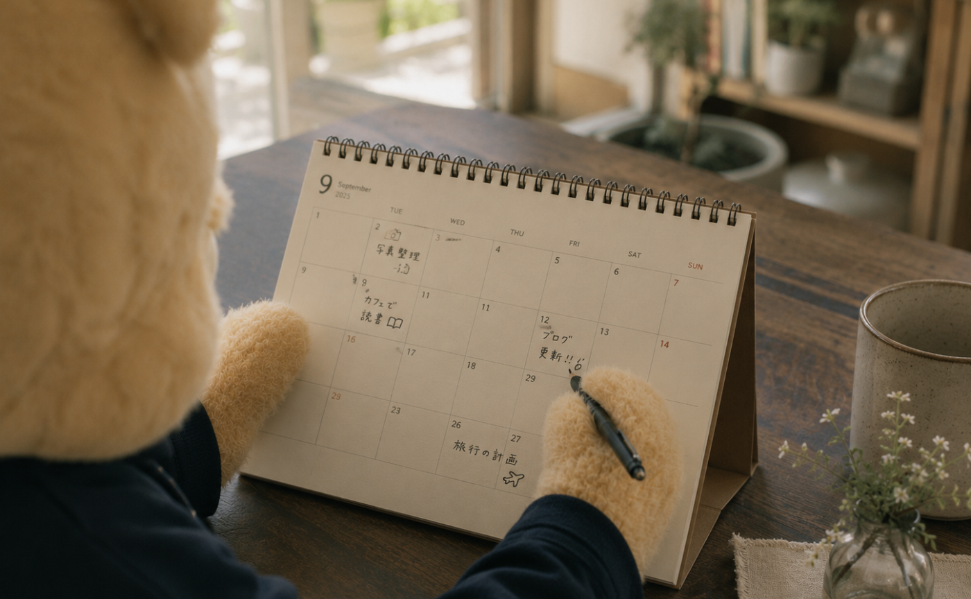  今日は、撮影の予定を立てたい。