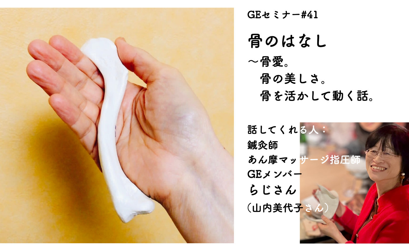 GEセミナー#41「骨のはなし　〜骨愛。骨の美しさ。骨を活かして動く話。」