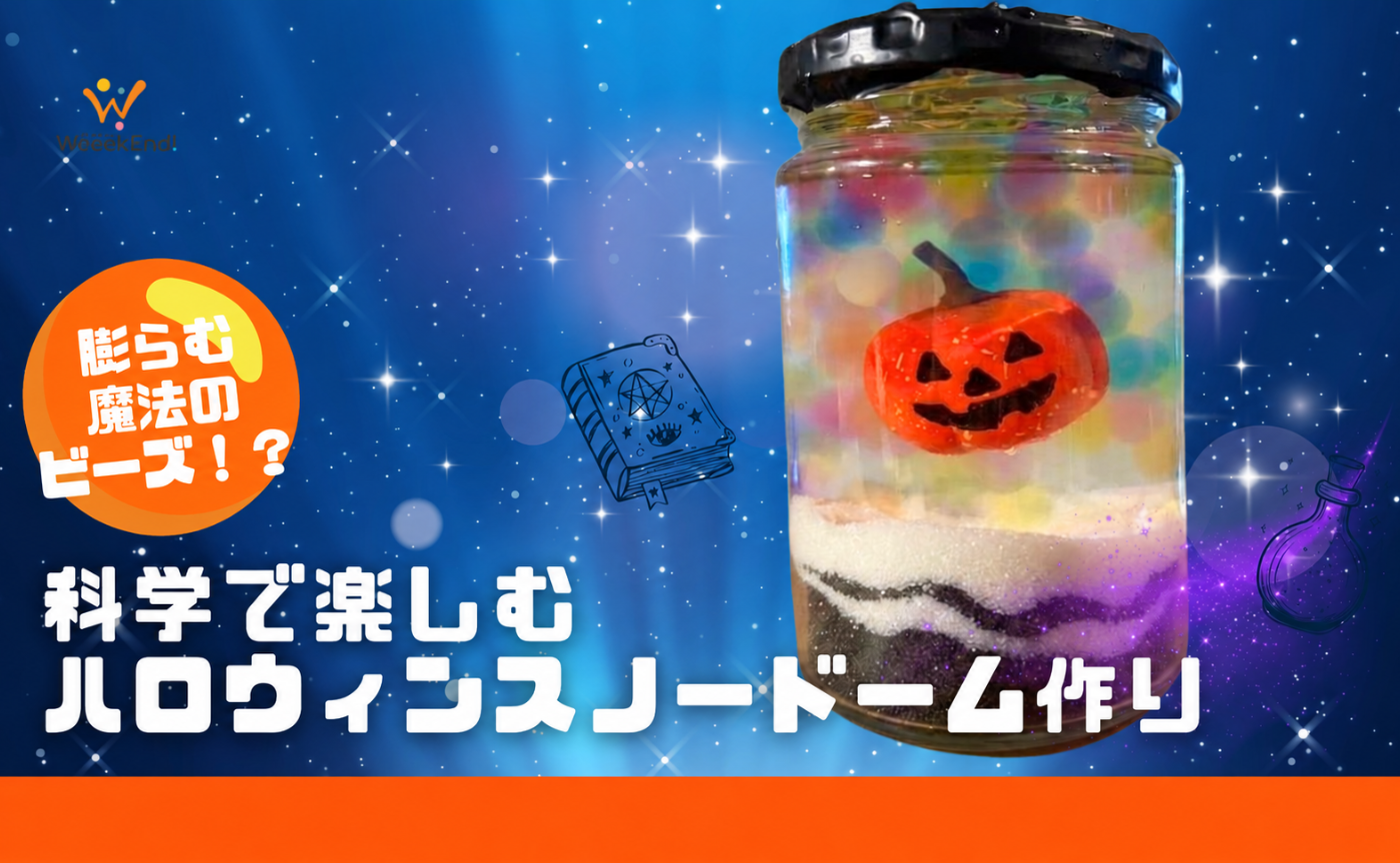 🎃膨らむ魔法のビーズ！？
科学で楽しむハロウィンスノードーム作り✨材料付きコース