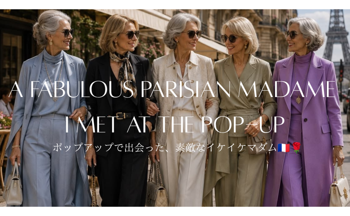 ポップアップで出会った、素敵なイケイケマダム🇫🇷🌹 A Fabulous Parisian Madame I Met at the Pop-Up 🇫🇷🌹
