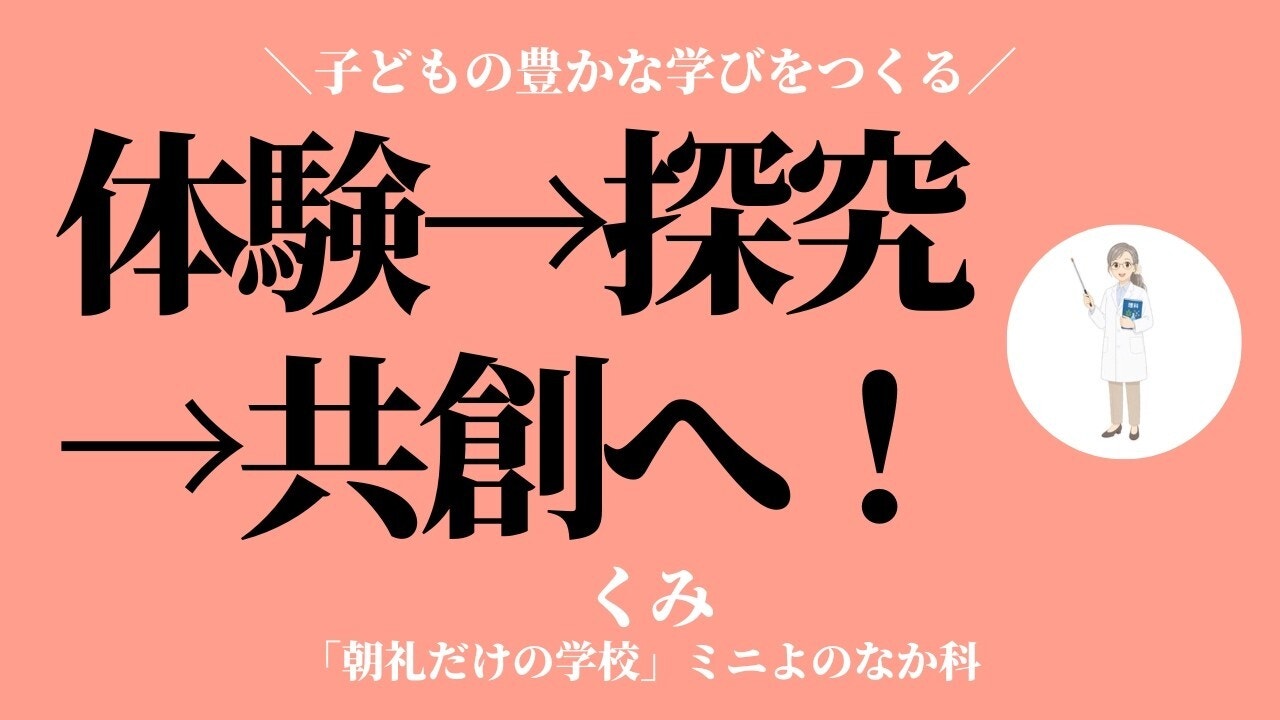 朝礼0-0-1008 体験する、探究する、そして共に創る!〜子どもの豊かな学びを作る③【くみ】