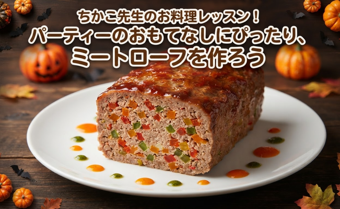 🎃ちかこ先生のお料理レッスン！ハロウィンパーティーにもぴったり、おもてなしミートローフを作ろう