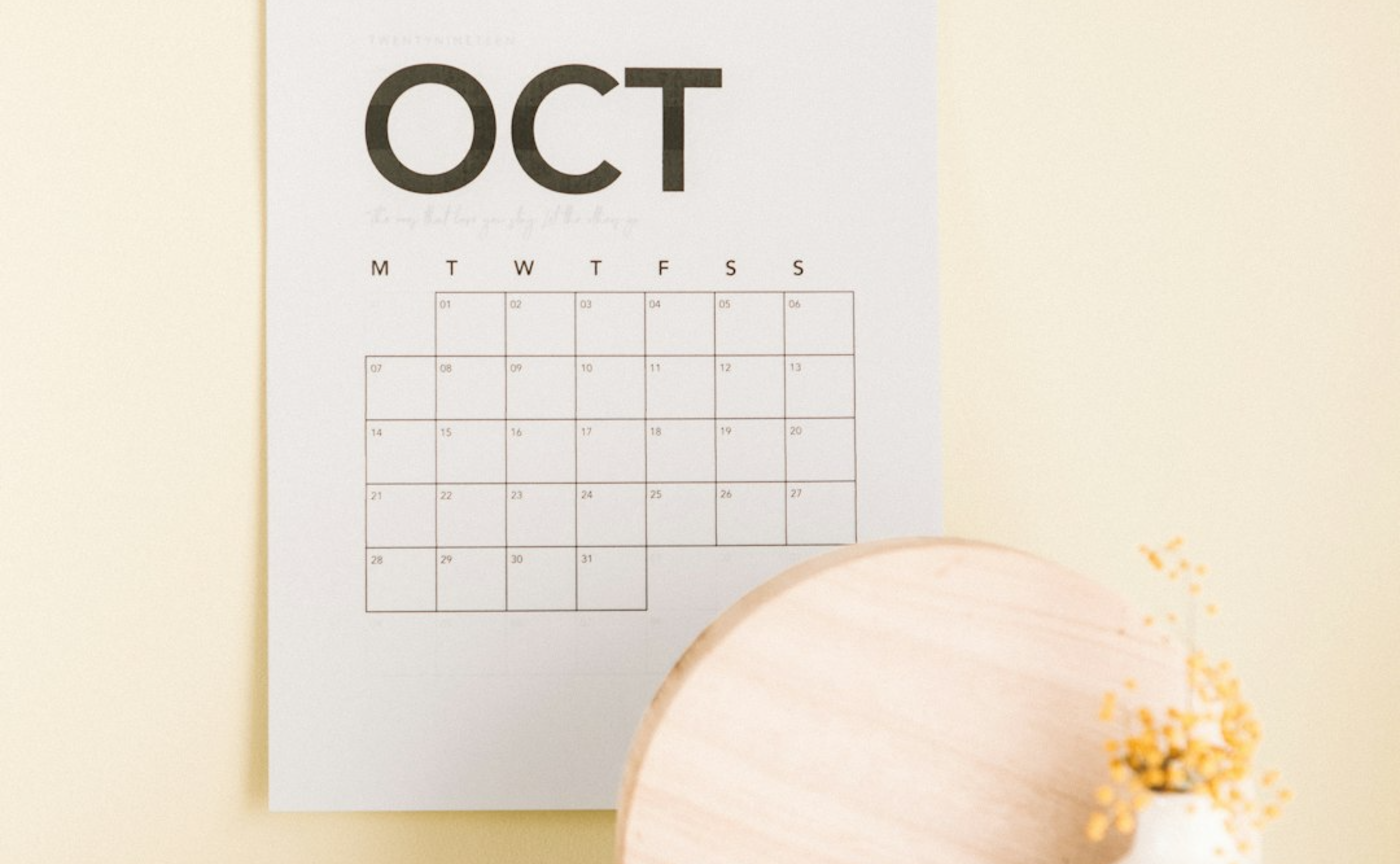 【テンプレ配布】10月のマンスリーシート